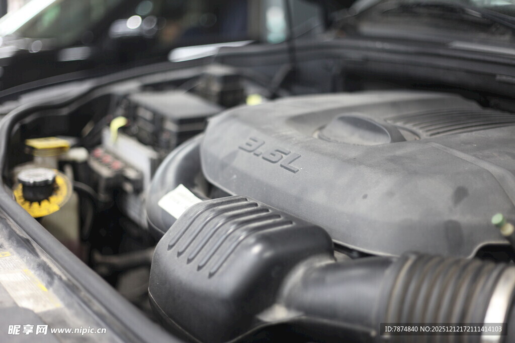 汽车发动机特写