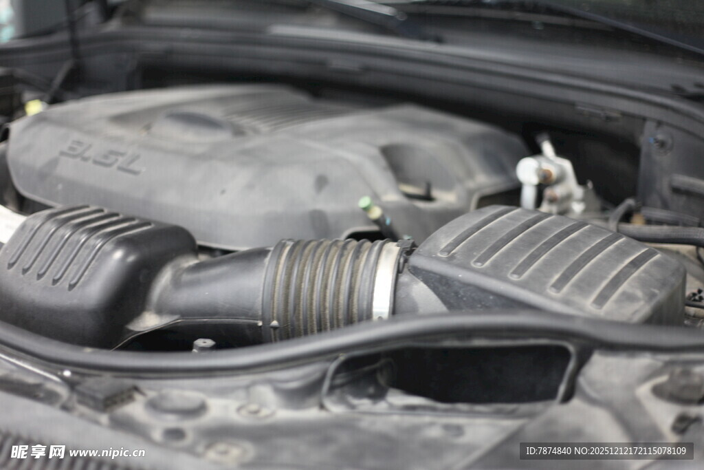 汽车发动机细节特写