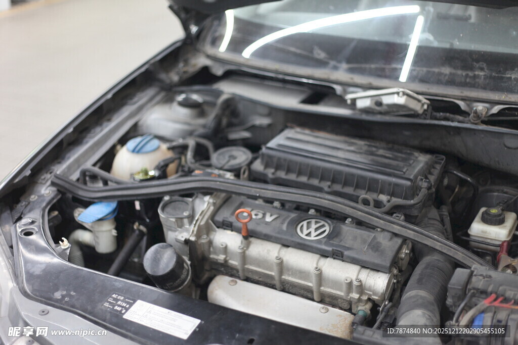 汽车发动机特写