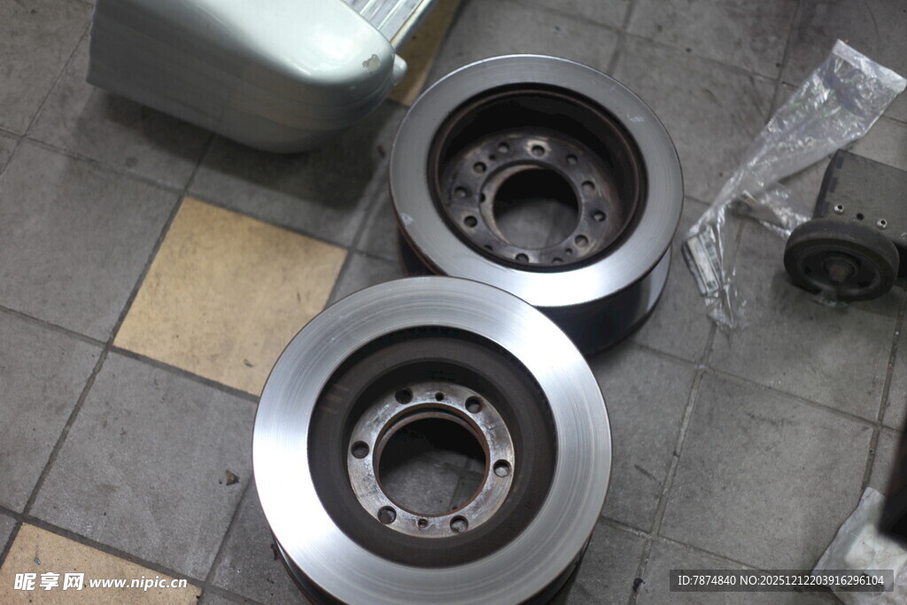 汽车刹车盘零件特写