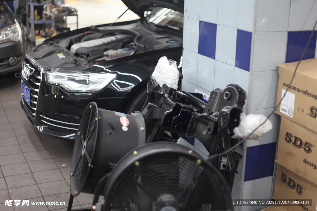 汽车维修车间内的设备