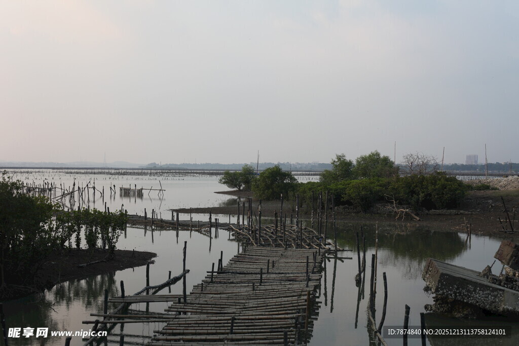 宁静水乡码头风景