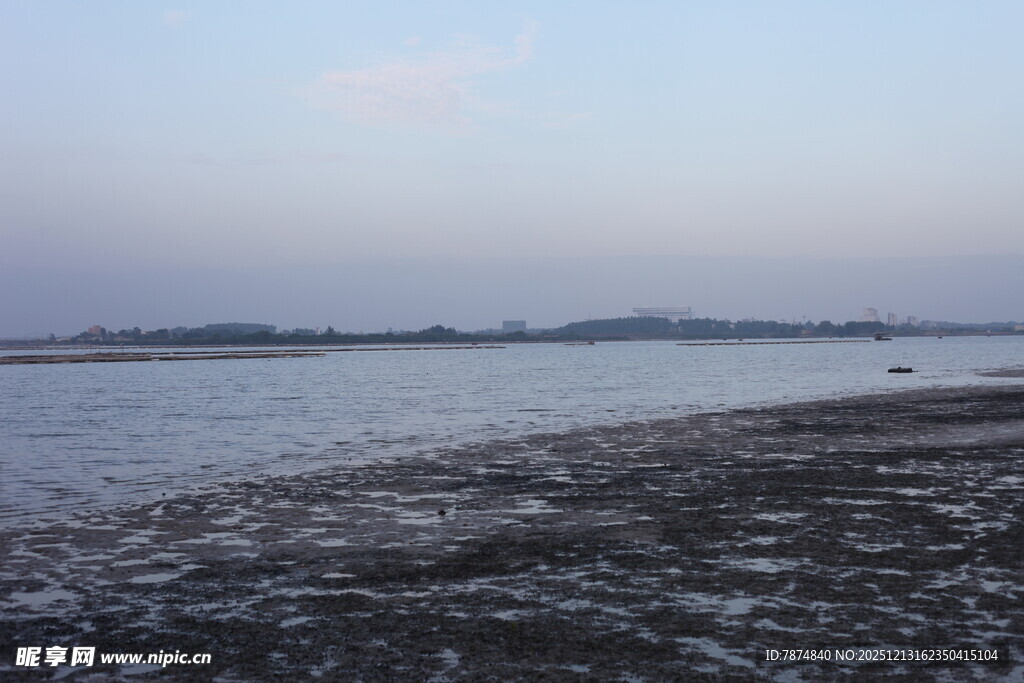 宁静湖畔的岸边景致