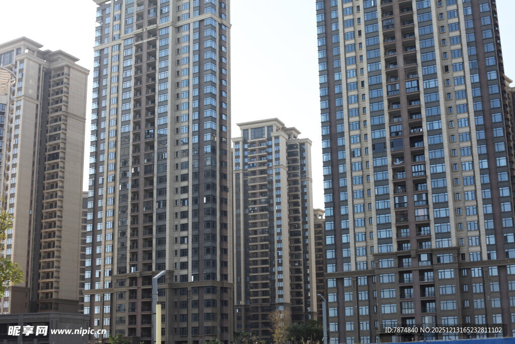 高楼林立的城市建筑群