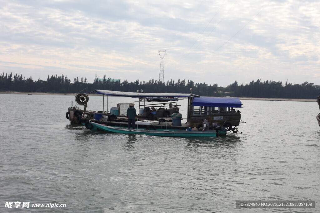 水面上的载人船只
