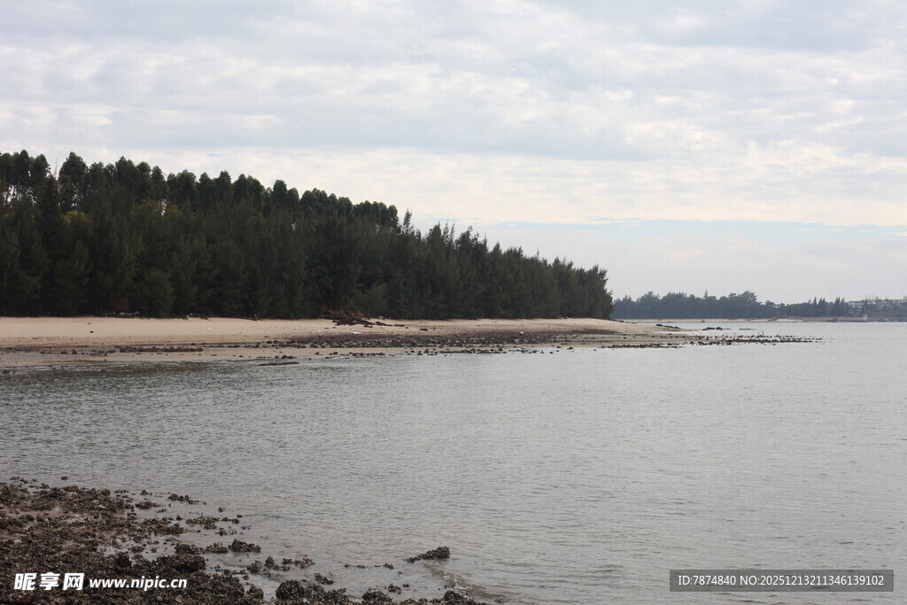 宁静湖畔的自然景致