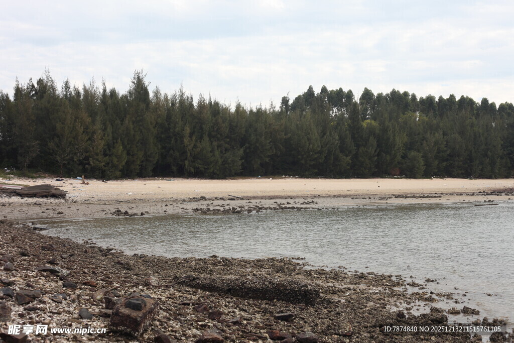 宁静海岸边的自然景致