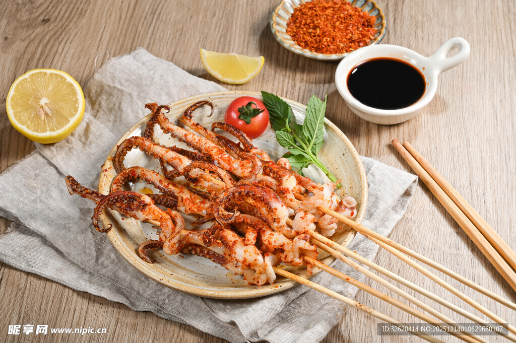 烤鱿鱼串