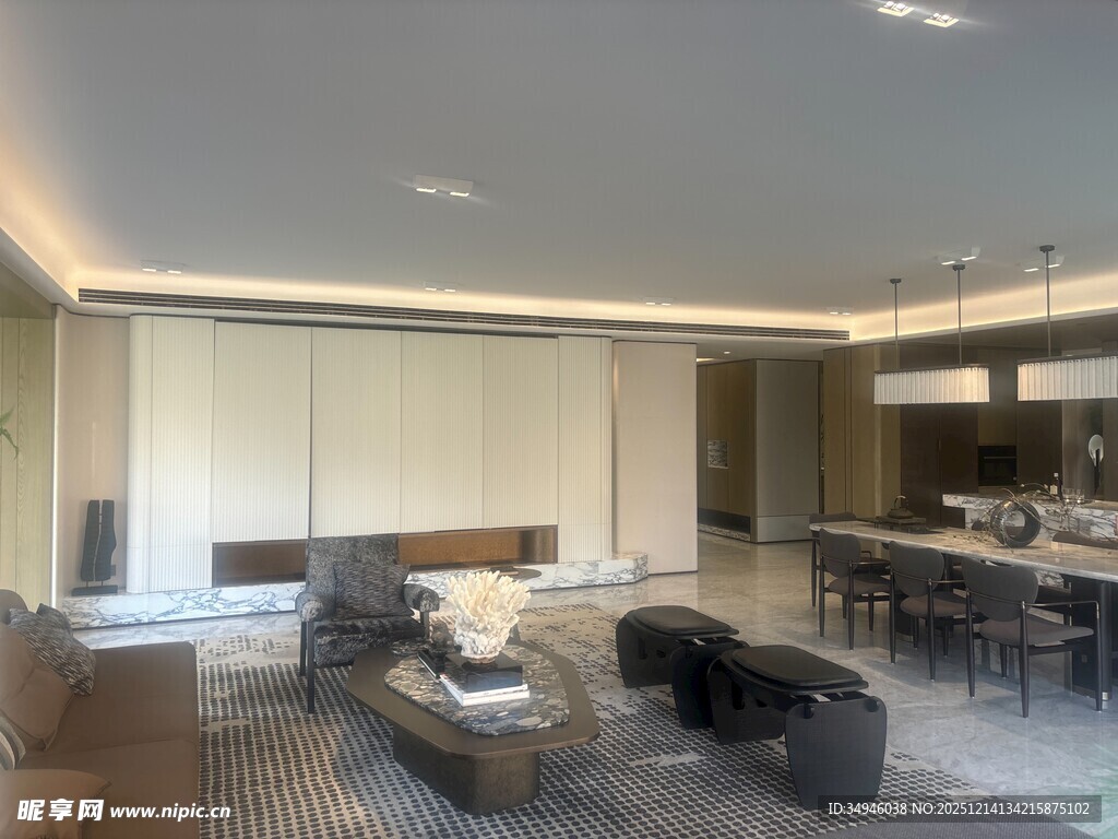 现代简约风格客厅室内场景