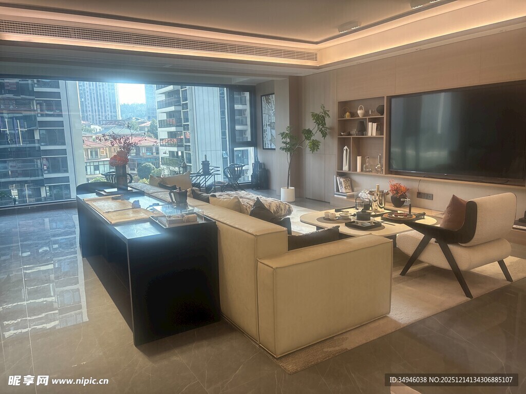 现代时尚客厅室内场景