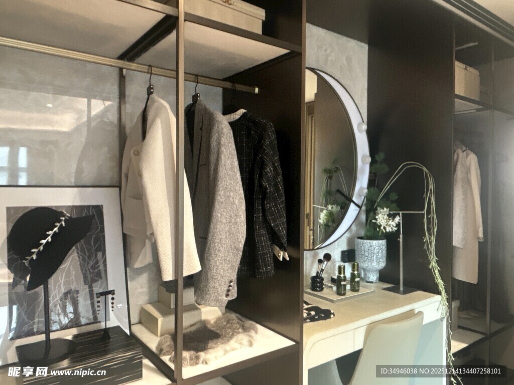 现代风格衣帽间内部展示