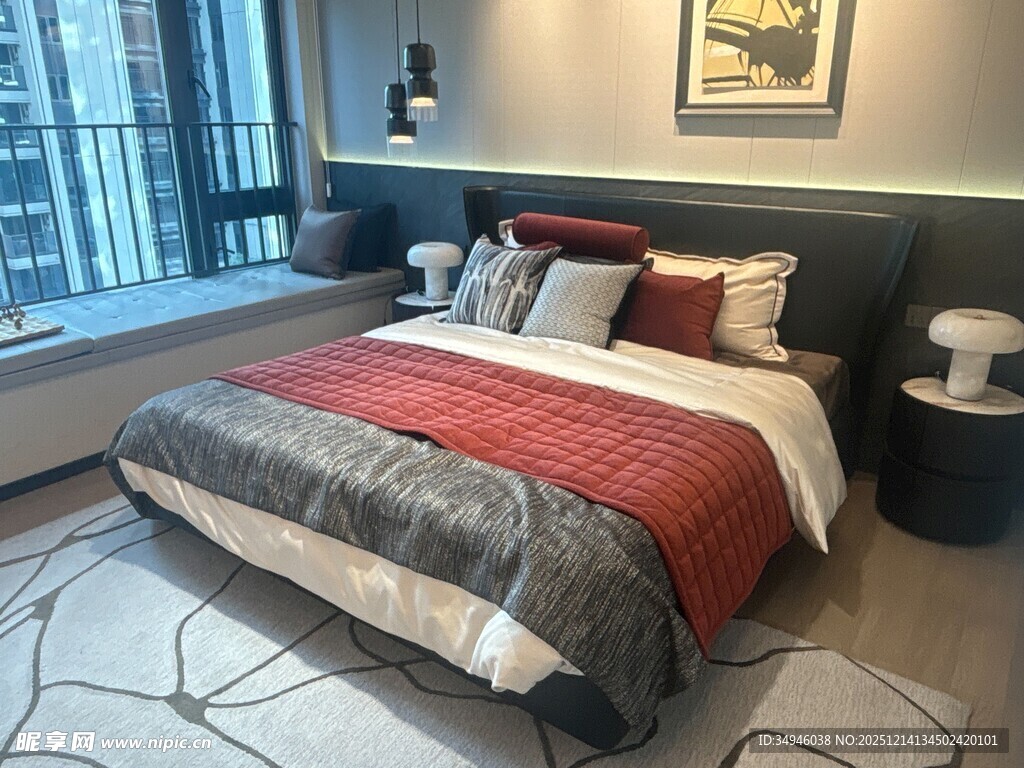 现代简约风温馨卧室场景