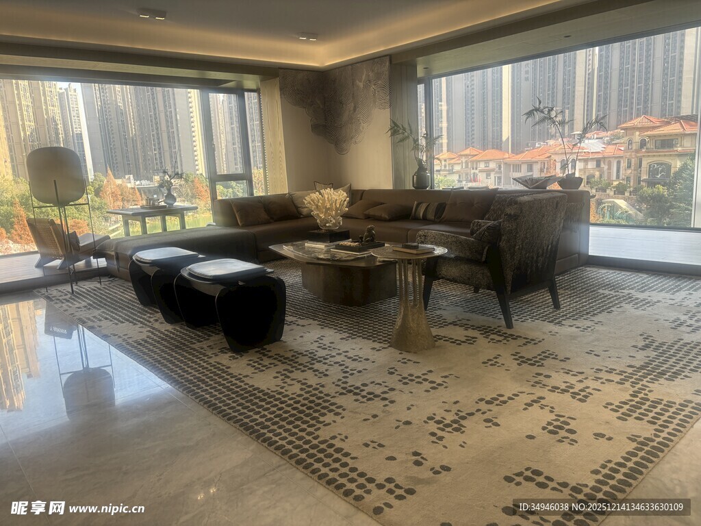 现代风格豪华客厅室内景