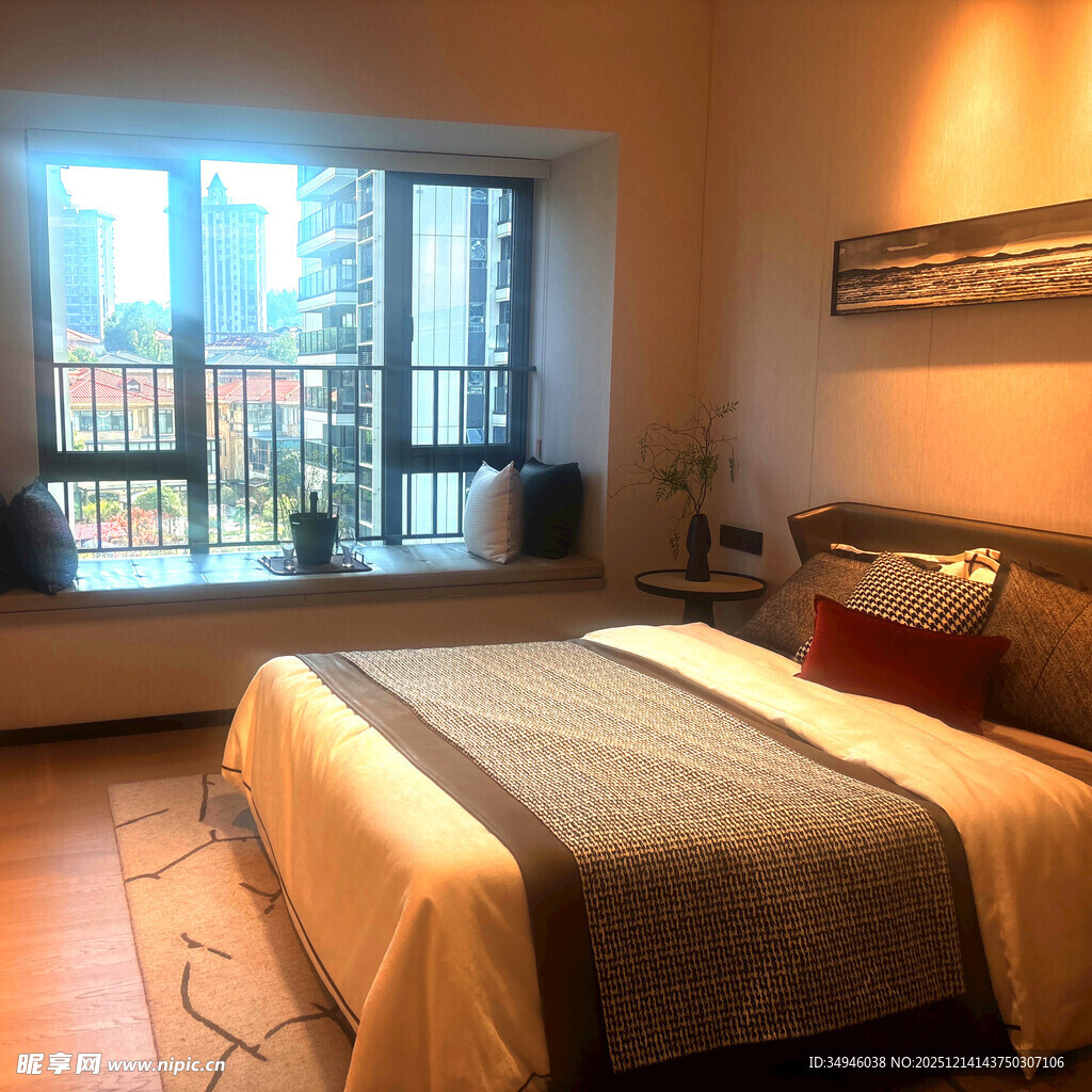 温馨卧室室内场景展示