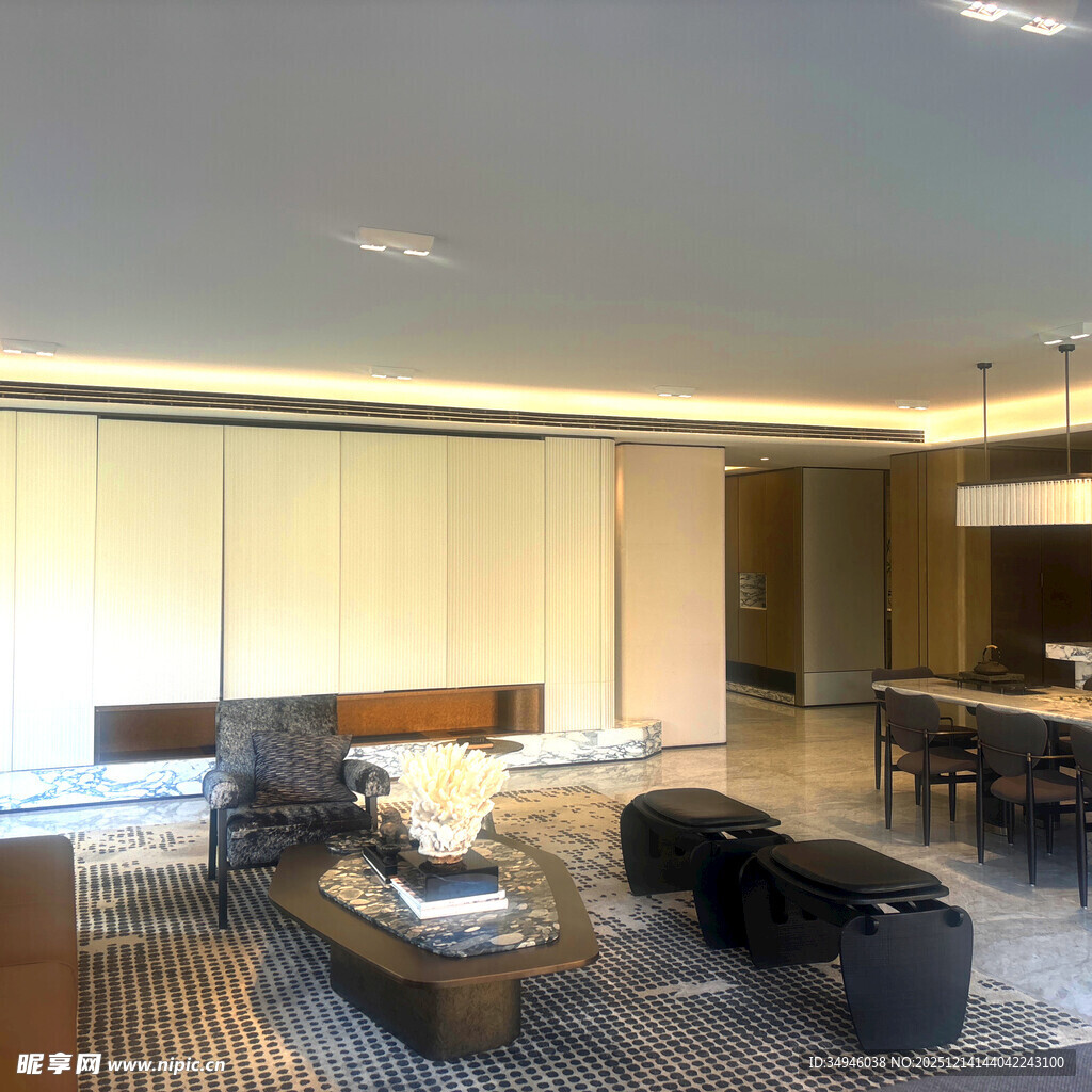 现代简约风格的宽敞客厅