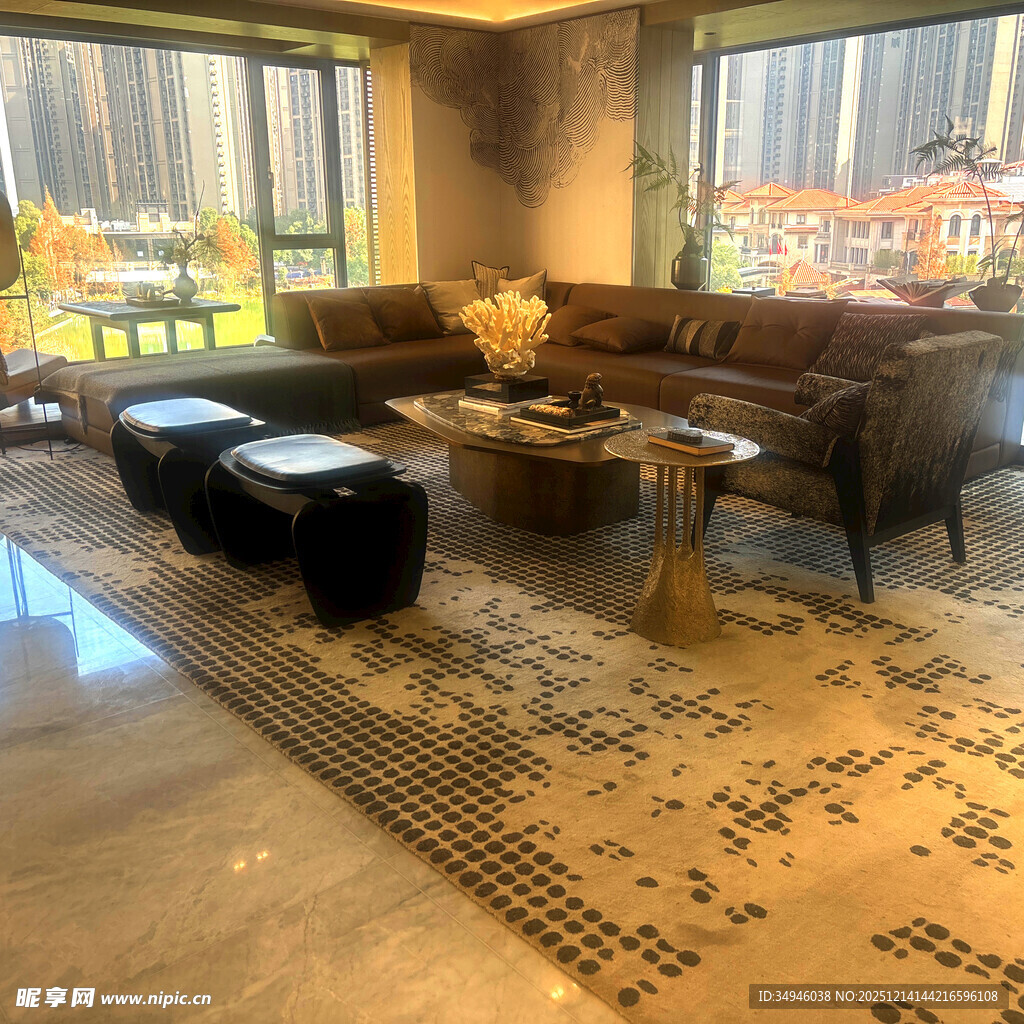 现代奢华客厅室内场景