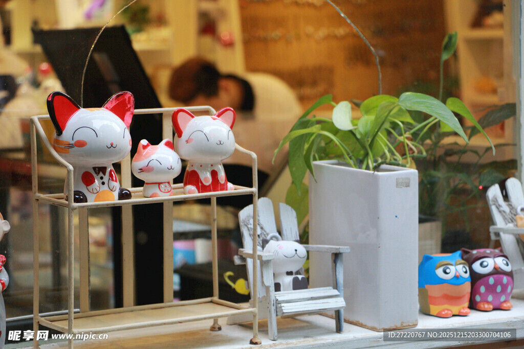 可爱玩偶摆件展示