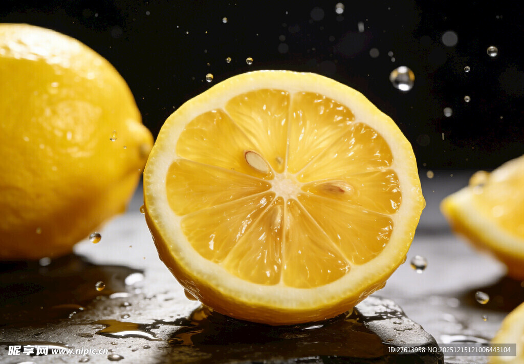 切开的柠檬