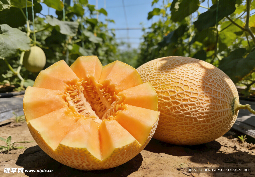 切开的哈蜜瓜