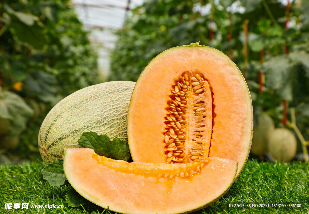 切开的哈密瓜