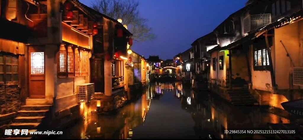 江南水乡夜景