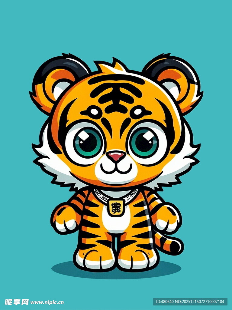 可爱卡通小老虎形象