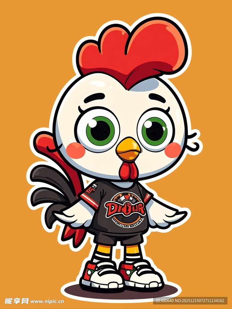 时尚潮酷卡通小鸡形象