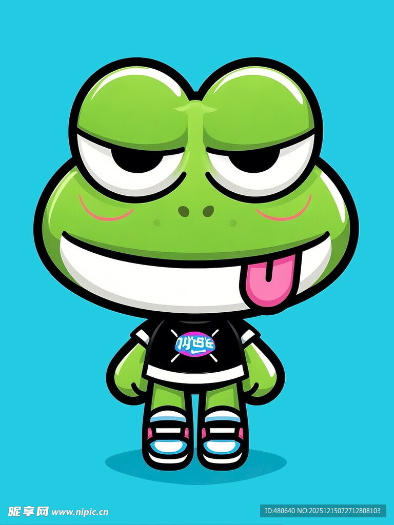 酷萌青蛙卡通形象