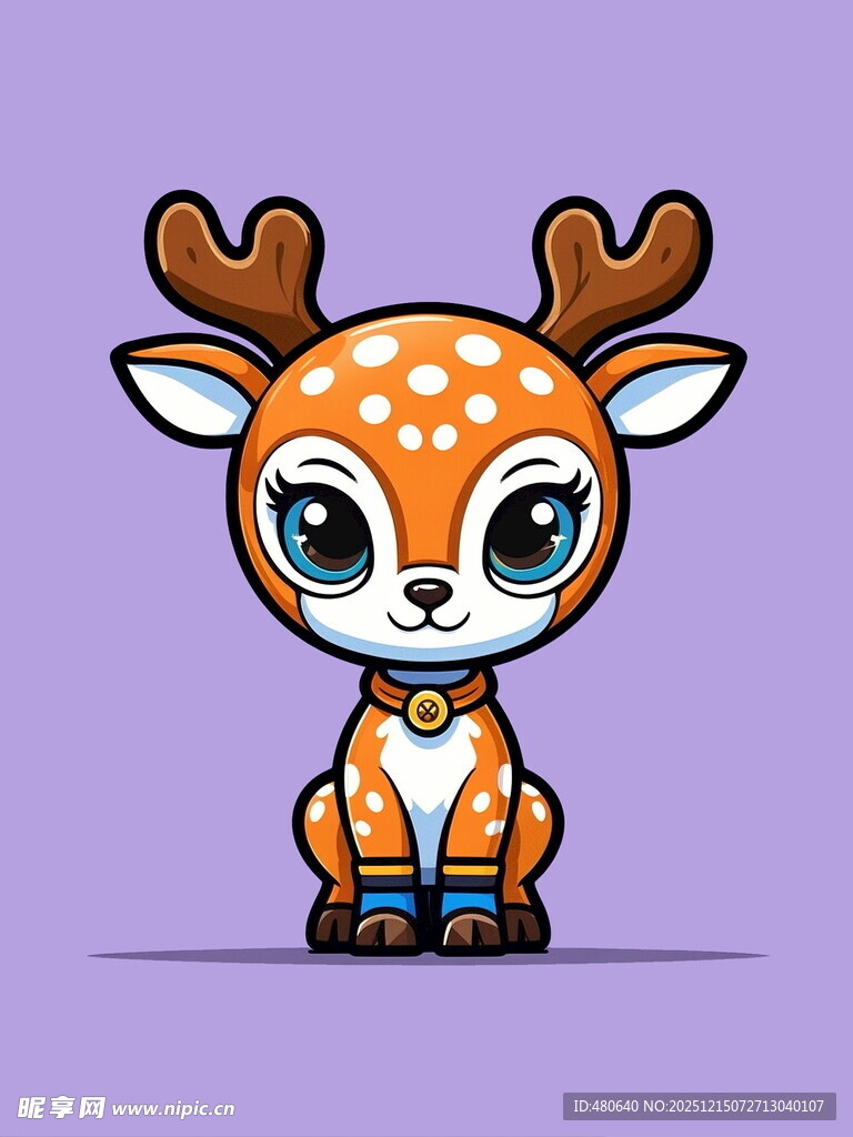 可爱小鹿卡通形象