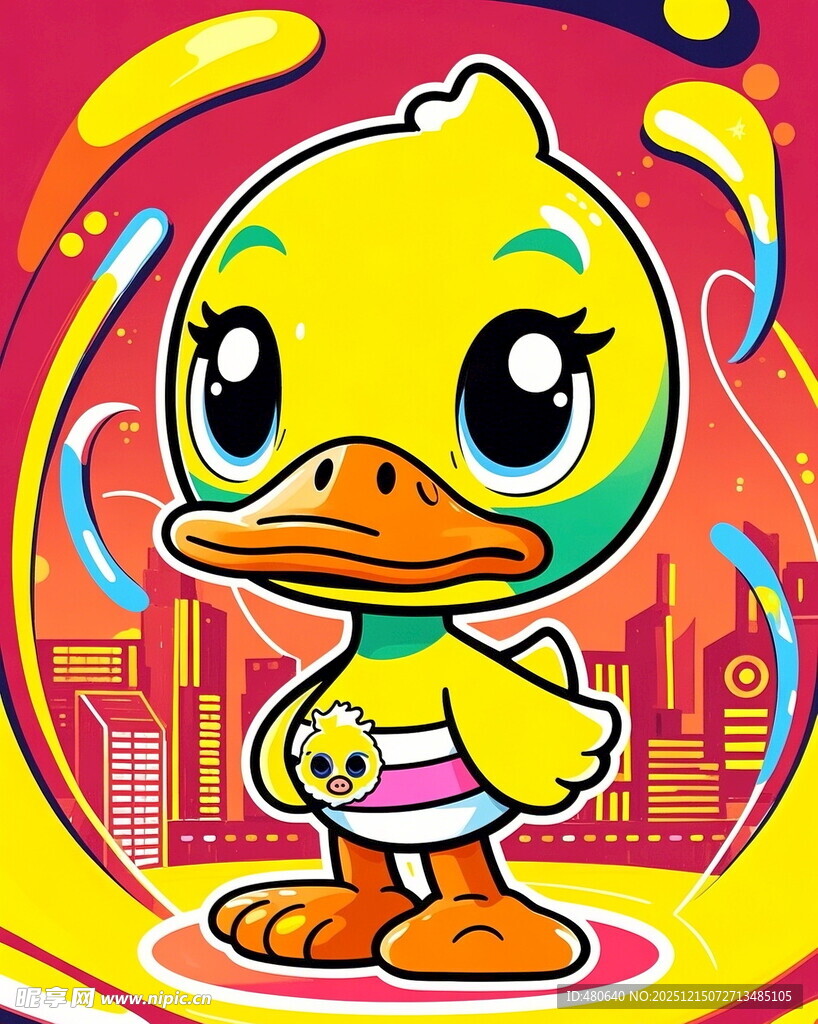 可爱小黄鸭卡通形象