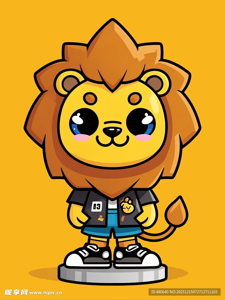 可爱卡通小狮子形象