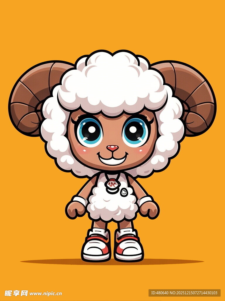 可爱卡通绵羊形象