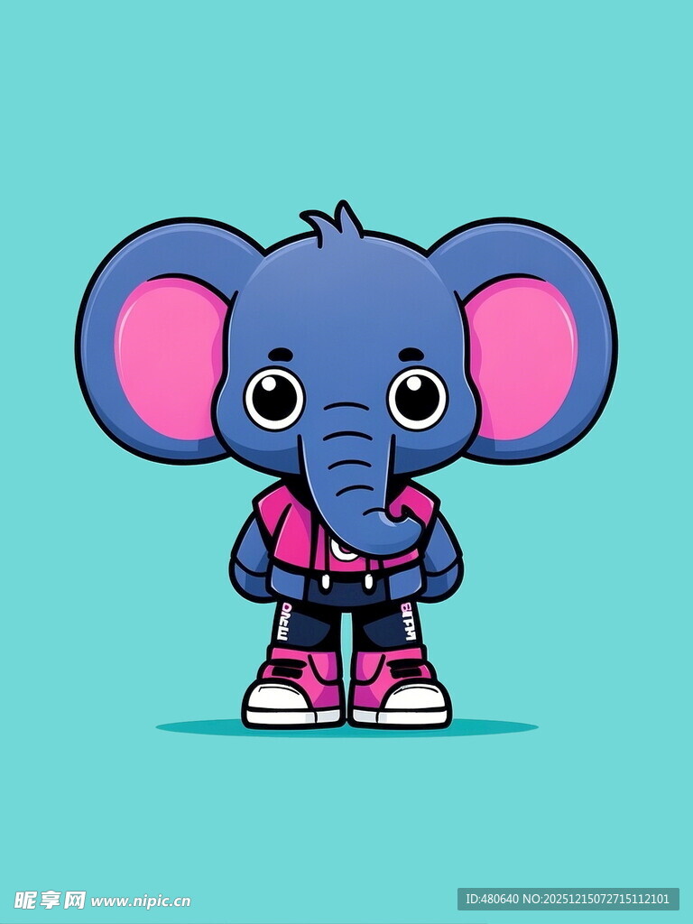 时尚小象卡通形象