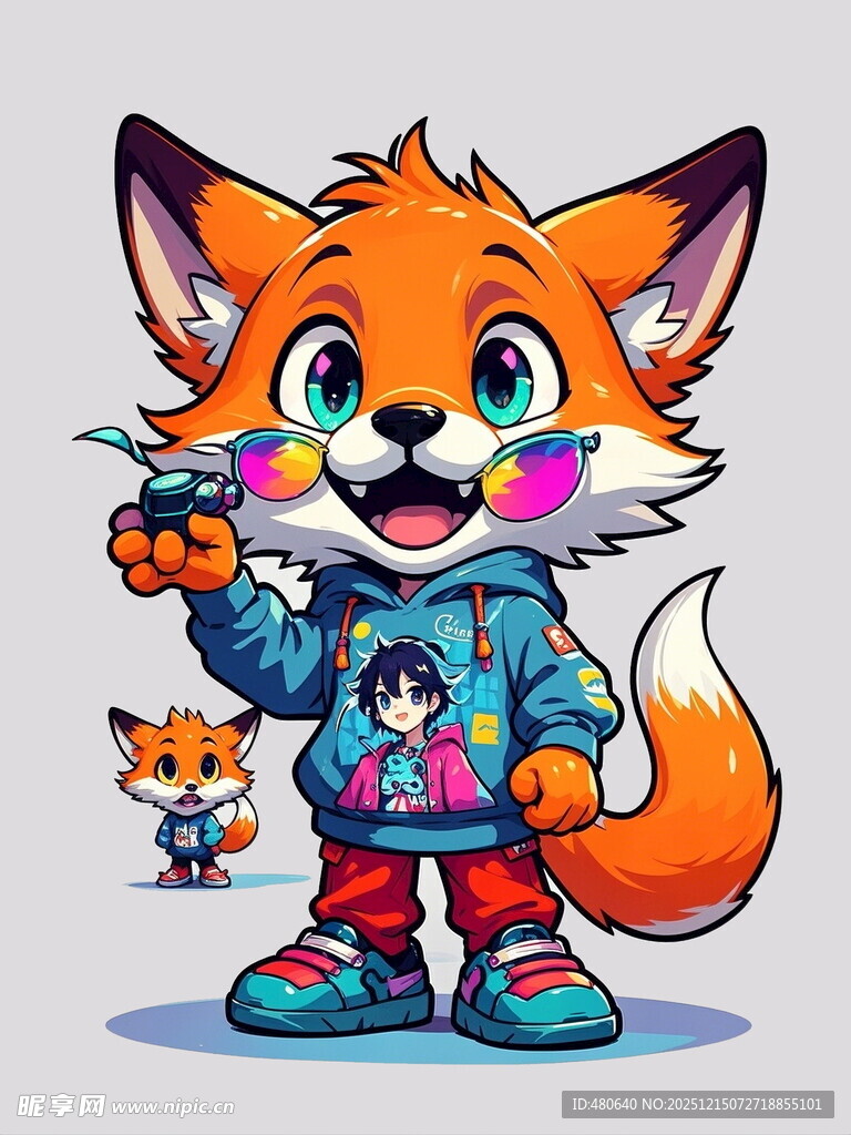 可爱卡通狐狸形象