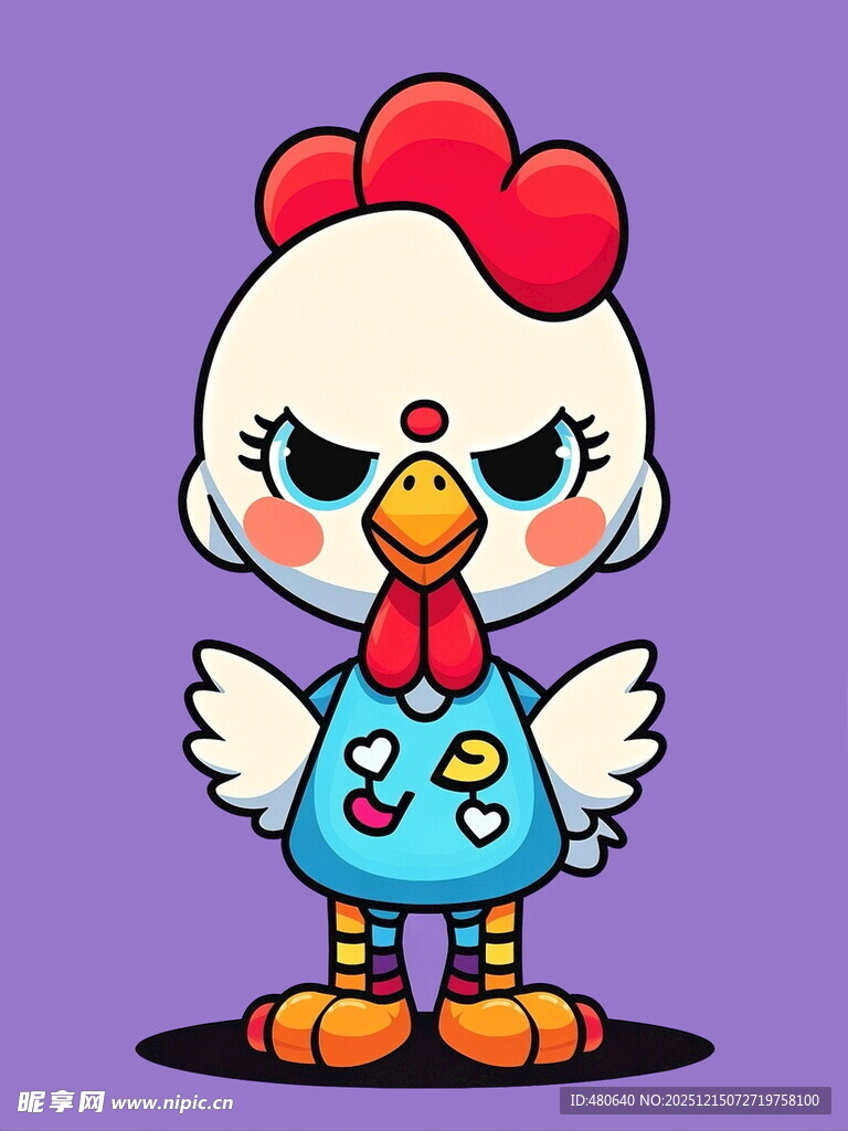 可爱卡通小鸡女孩形象