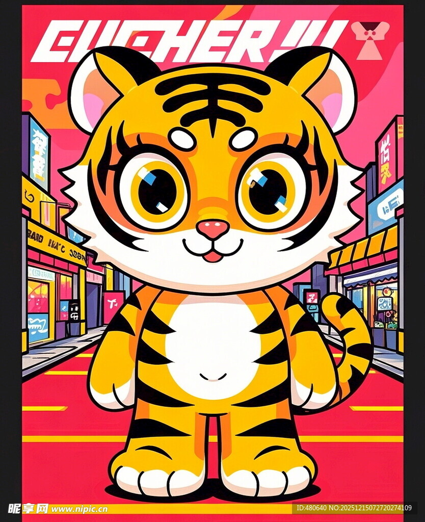 飞虎队潮酷老虎玩偶形象