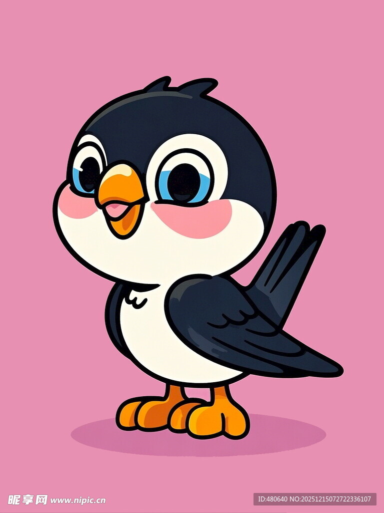 可爱卡通小企鹅形象