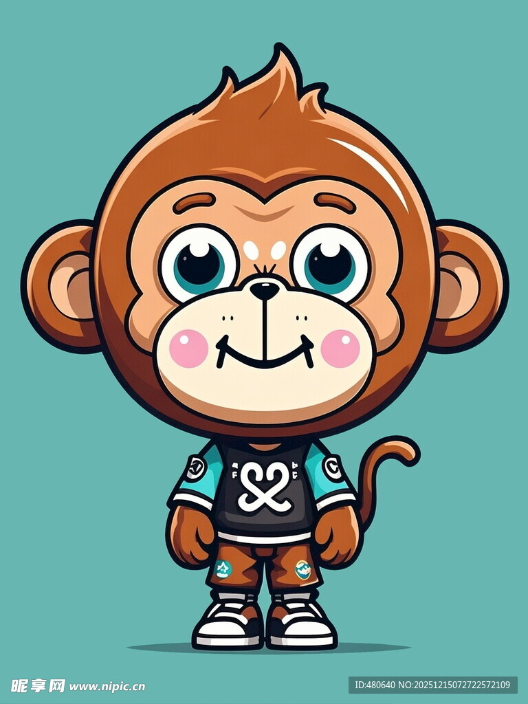 可爱卡通小猴形象