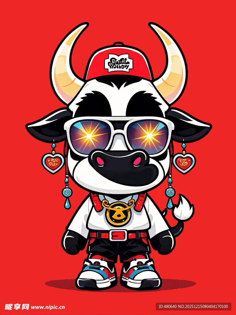潮酷牛形象卡通角色