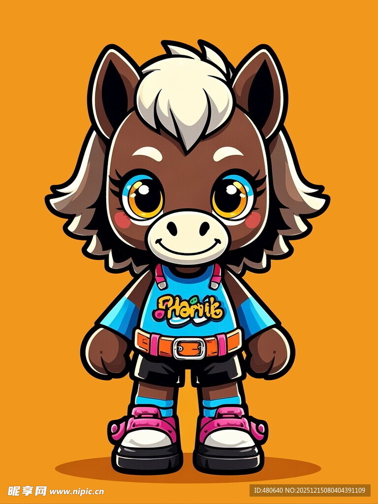 可爱卡通小马形象