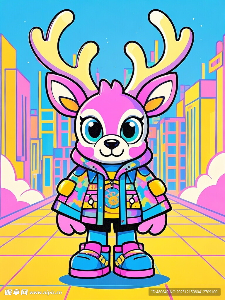 时尚小鹿都市漫步