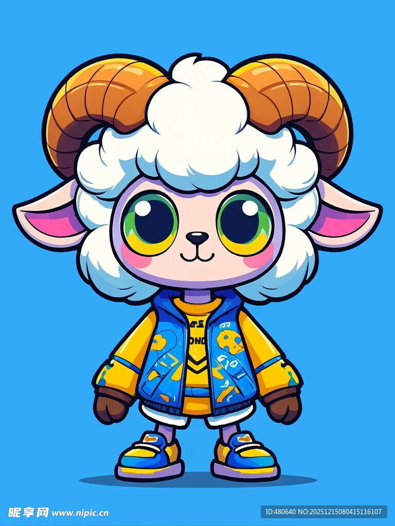 可爱卡通小羊形象