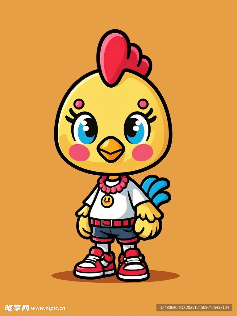 时尚小鸡卡通形象