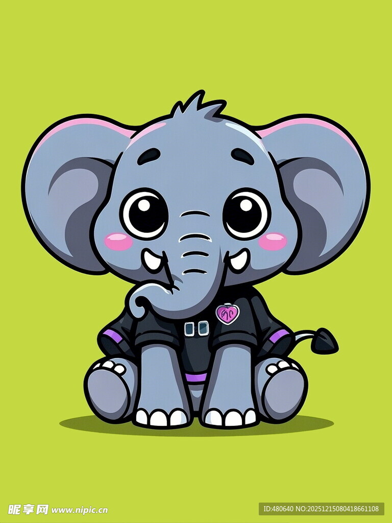 可爱小象卡通形象