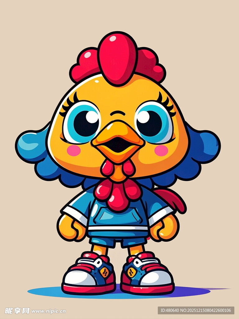 可爱卡通小鸡时尚装扮