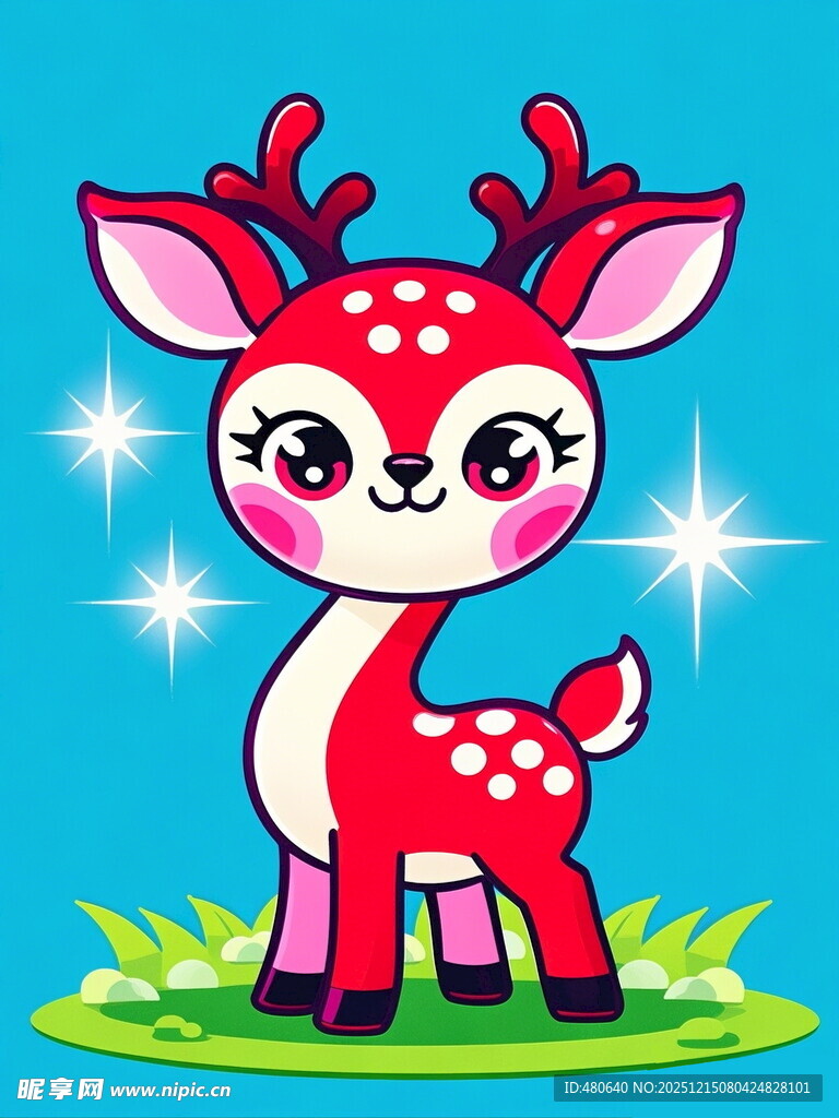 可爱小鹿卡通形象