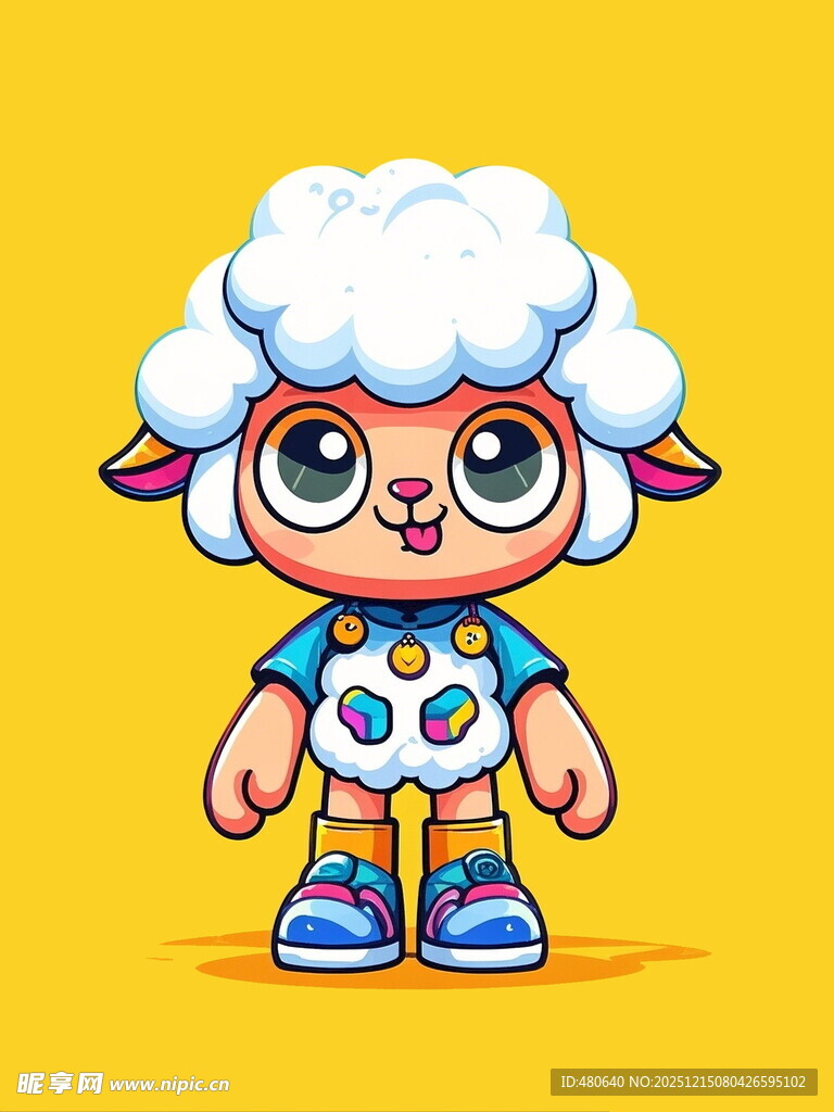 可爱卡通小羊形象