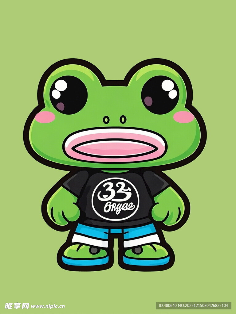 潮酷青蛙卡通形象