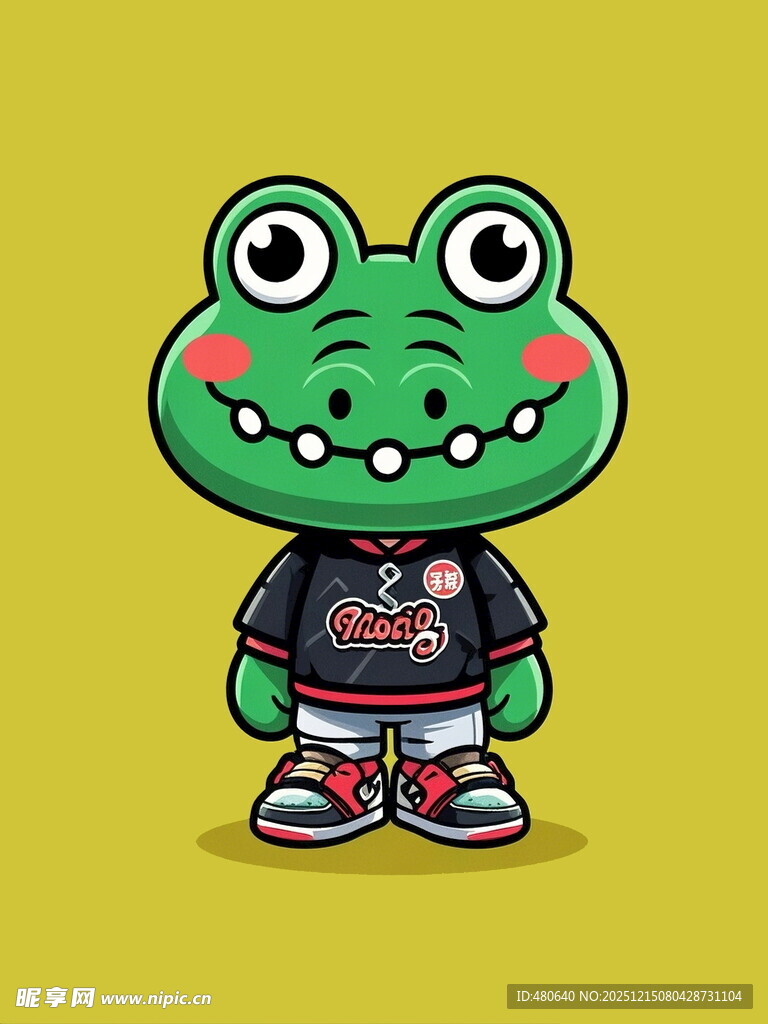 可爱卡通鳄鱼形象