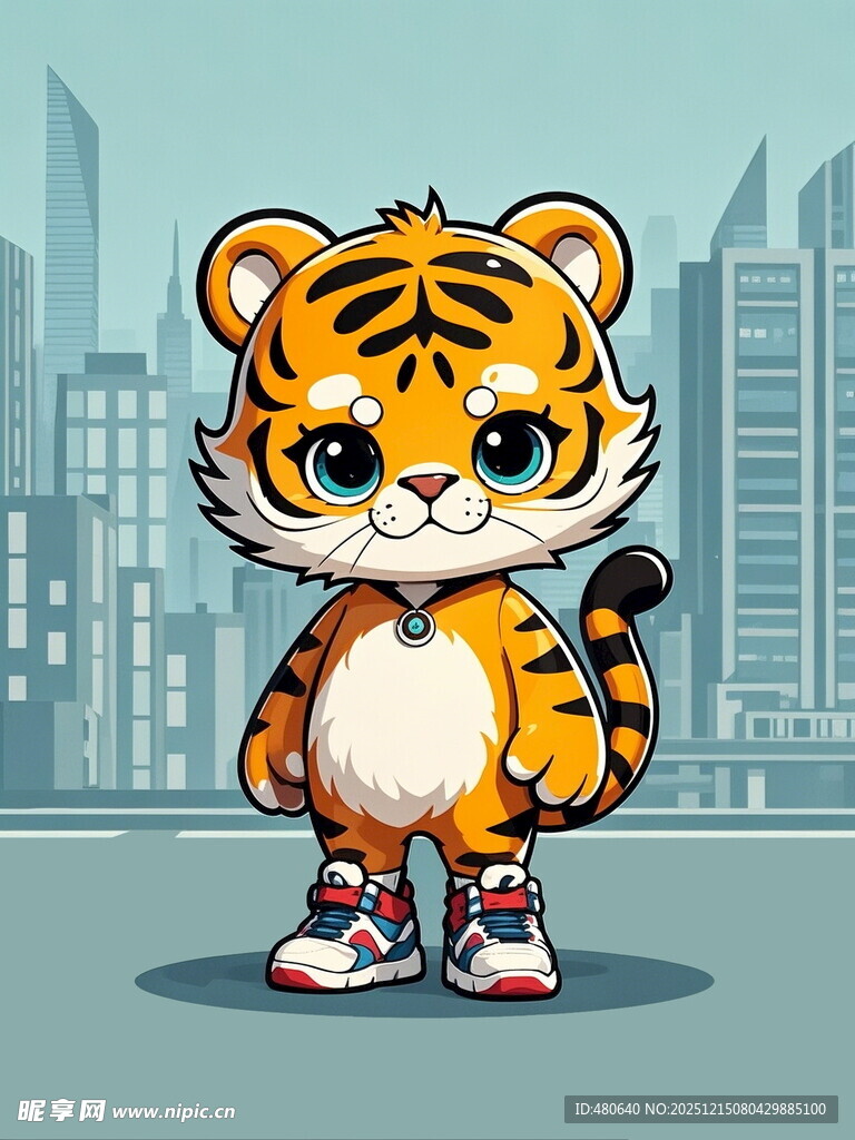 城市中的潮流小老虎